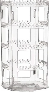 Sooyee 360 Rotating Earring Holder and Jewelry Organizer, 4 Tiers Clear - Picture 1 of 6