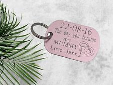 Personalised Keyring New Mum Gift Mummy New Baby Keepsake