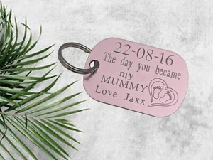 Personalisierter Schlüsselring Neu Mama Geschenk Mama Neu Baby Andenken - Bild 1 von 7