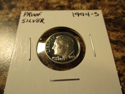 1994-S ROOSEVELT SILVER PROOF DIME    PP Cover