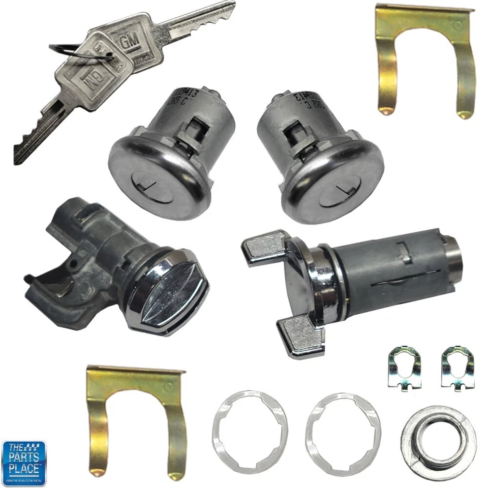 Kit de llave de cerradura de puerta y guantera de encendido 1977 El Camino - Nuevo Foto 1 de 1