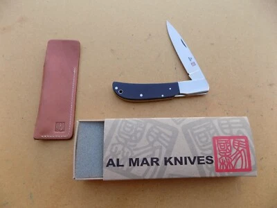 Новый из старых запасов! Первое производство #ed Японии Al Mar Eagle нож черный Micarta 1005BM - Изображение 1 из 4