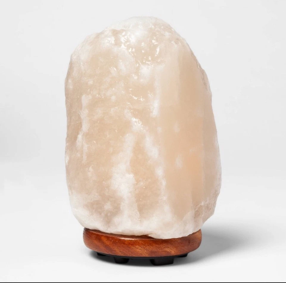 Himalayan Glow Large Natural White Dimmer Switch With 2 Salt Lamp Bulbs