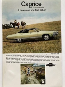 1968 Chevrolet Caprice 4 Door Print Ad - Picture 1 of 2