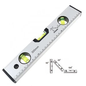 300mm 12-Inch Magnetic Level and Ruler, 180/90/45 Degree Bubbles, Metric Scale - Picture 1 of 12