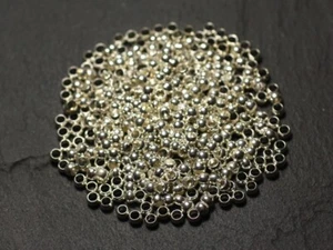 200pc environ - Apprets Perles à écraser Métal Argenté 3mm - 7427039734943 - Picture 1 of 1