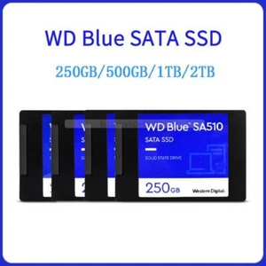 2.5 inch SSD WD Blue SA510 SATA III Internal Hard Disk 250GB 500GB 1TB 2TB Lot - Afbeelding 1 van 8