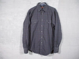 Wrangler Shirt Mens Medium Blue George Strait Troubadour Snap Western Cowboy - Picture 1 of 13