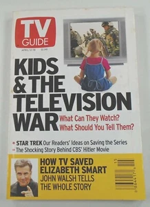 TV Guide magazine KIDS & THE TELEVISION WAR COVER Star Trek Apr 12 2003 issue - Picture 1 of 3