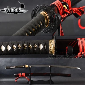 41 Inch Damascus Folded Steel Katana Battle Ready Japanese Samurai Sharp Sword - Picture 1 of 14