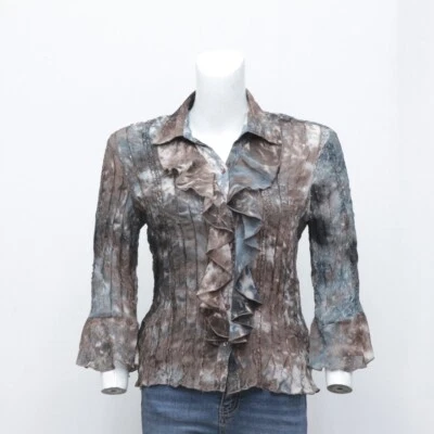 Camisa Blusa Vintage Y2K Damas Volantes (CR0460) Foto 1 de 4