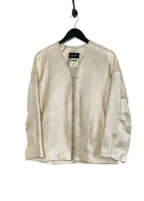 Isabel Marant Camelia Metallic Gold Bomber Jacket - Sz 38FR - MEDIUM - Image 1 of 4