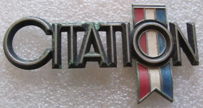 1980's CHEVROLET CHEVY CITATION BADGE EMBLEM FLAG FACTORY ORIGINAL GENUINE OEM — 第 1/4 张图片
