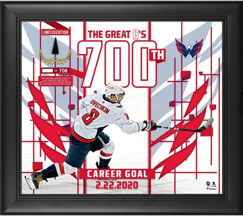 Alex Ovechkin Capitals Frmd 15x17 700 Goals Collage & Piece of GU Puck - LE 708 Cover