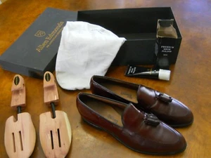 ALLEN EDMONDS GRAYSON DRESS LOAFER 11-1/2 B BURGUNDY(RECRAFTED, EXCELLENT) - Picture 1 of 12