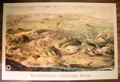 Vista rara de la entrada norte de 1904 al Parque Nacional de Yellowstone por Henry Wellge Foto 1 de 4