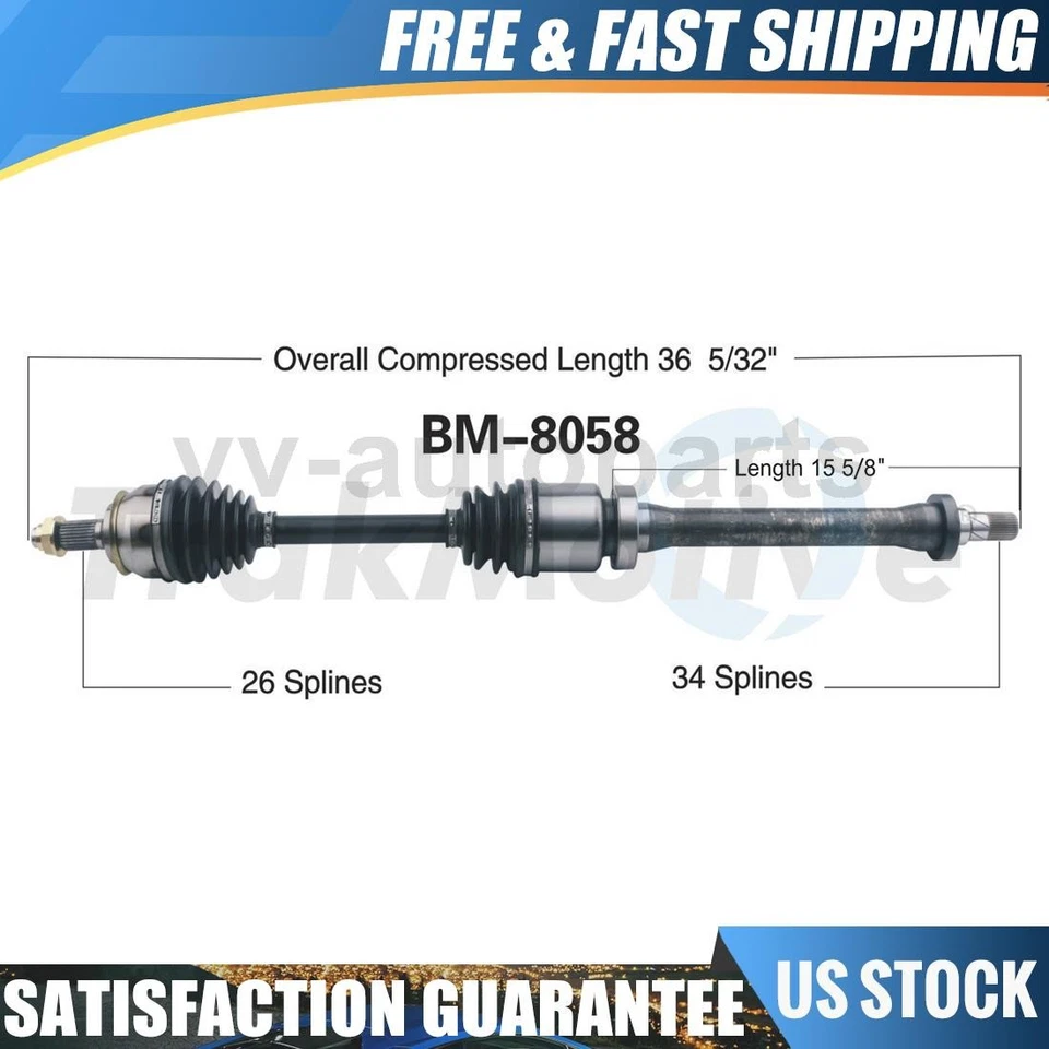 TrakMotive Front Right CV Axle Shaft 1PCS For 2007-2015 Mini Cooper - Image 1 of 1