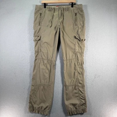 Pantalones cargo Unionbay vintage para mujer 17 marrón clásico utilitario ligeros con tachuelas Foto 1 de 4