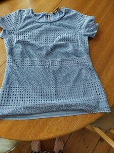 LADIES LACEY FRONT TOP (LINED) BY BONMARCHE SIZE 10 - Picture 1 of 4