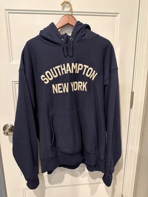 CHAMPION SOUTHAMPTON Nueva York Azul Marino Tejido Inverso Sudadera con Capucha Para Hombres XXL Foto 1 de 4