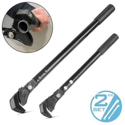 STAHLWERK Zangenschlüssel 2er Set 450/600 mm 18"/24" Selbstjustierende Rohrzange