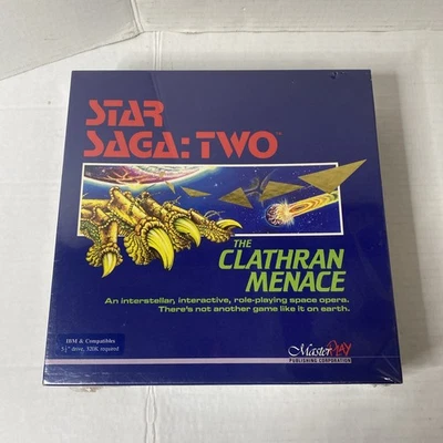 Star Saga Two: The Clathran Menace IBM/DOS 1989 5.25" NIB Sealed - Image 1 of 3
