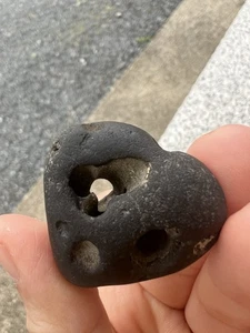 Rare 27g Natural Hag Stone – 35mm | See-Through Fossil Stone from Irish Coast - Picture 1 of 9