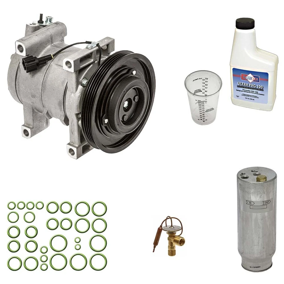Compresor de aire acondicionado para Nissan Xterra Frontier Omega con kit de reparación de aire acondicionado TCP Foto 1 de 1