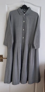 Toast Gingham Dress Size XL Black White Midi Check Dolman Sleeves Pockets - Picture 1 of 21