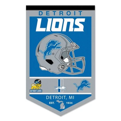 Bandera con logotipo de herencia histórica de los Detroit Lions Foto 1 de 4