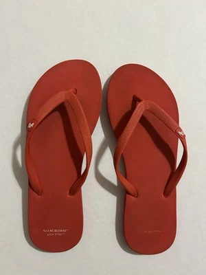 Sandalias chanclas de colección Y2K para mujer Abercrombie & Fitch rojas alce talla 9 Foto 1 de 4