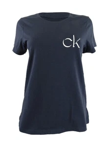 Calvin Klein Sleepwear Women's Short Sleeve Sleep Shirt (S, Navy) - Picture 1 of 3