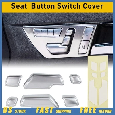 Door Chrome seat Adjust Switch Button Cover Trim for Mercedes-Benz E Class W212 - Image 1 of 4