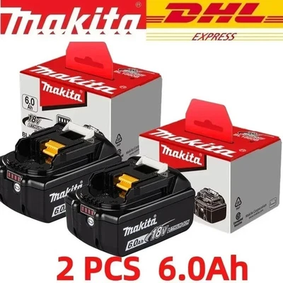 Genuine 2 PCS PACK  Makita BL1860B 18V 6.0Ah LXT Lithium Battery brand new - image 1 of 4