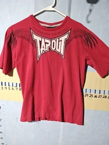 Tapout Shirt Youth Medium Red American Authority MMA Graphic Tee Boys 10/12 Logo - Picture 1 of 11