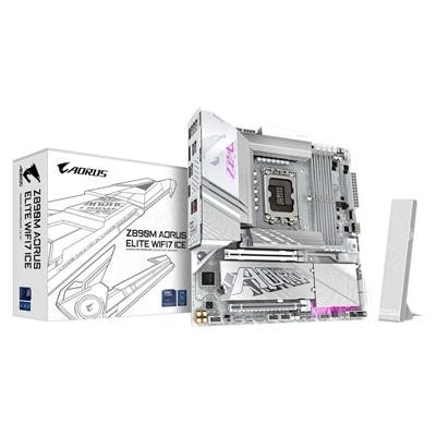 Aorus Z890M AORUS ELITE WIFI7 ICE Socket 1851/Z890/Ddr5/S-Ata 6Gb/S/Micro Atx - Image 1 of 1
