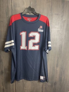 NFL AFC Jersey Men’s 2XL Blue Red Tom Brady 12 New England Patriots ALL PRO - Picture 1 of 10