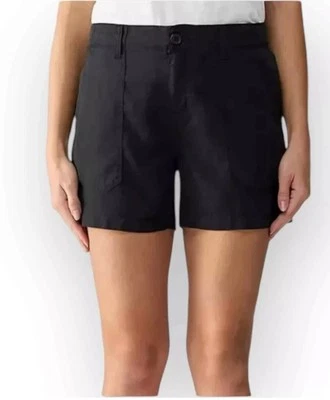 Nuevo con etiquetas Pantalón Corto Social Standard Para Mujer tiro Medio Fortune Tencel XXL Negro Lavado Foto 1 de 4