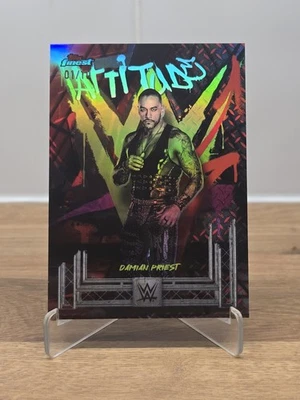 2025 Topps Finest WWE Damian Priest #252 RARE Red/Black Vapor Refractor #'d /10 - Image 1 of 3
