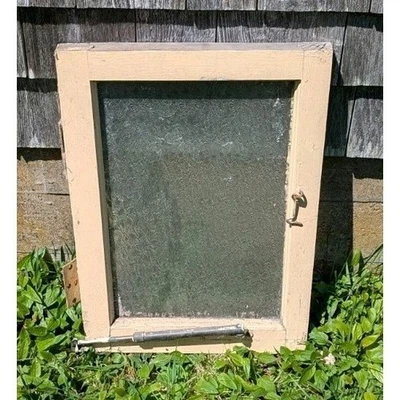 Винтажная ванная комната конфиденциальность окно прозрачное текстурированное стекло с оборудованием потертый шик - Изображение 1 из 4