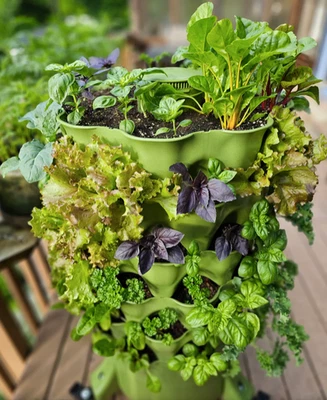 Garden Tower 2 - Vertical Composting Indoor Outdoor Mobile Garden w/ Casters - Image 1 of 4