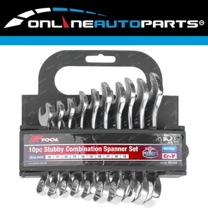 Stubby Combination Spanner Set 10 pce Metric 10mm->19mm New Tool Set - Picture 1 of 1