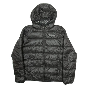 Chaqueta acolchada negra con capucha 2XL CHAMPION para niños - Imagen 1 de 6