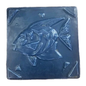Fish Tile Royal Blue Vintage 6x6 - Picture 1 of 4