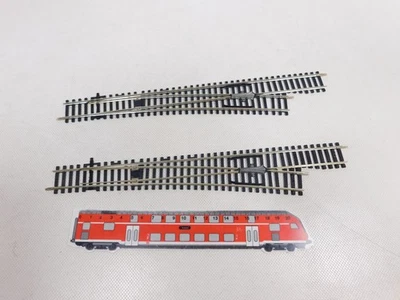 2X Roco H0 DC Right Slim Switch Neusilber Ns (4507) Very Good #EF365-0.5 - Image 1 of 3