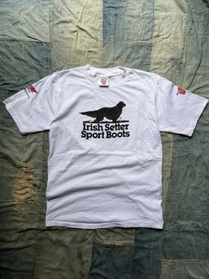 复古 Irish Setter 运动靴 美国制造 红翼鞋 男式 T 恤 大号 — 第 1/4 张图片