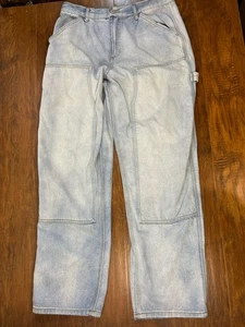 Jeans RSQ Utility taglia 32x32 doppio ginocchio utility tasca blu denim pattinatore da lavoro - Foto 1 di 11
