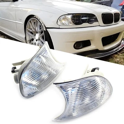Corner Light Clear Lens Left and Right For 00 BMW 323Ci 328Ci 01 325Ci 330Ci Foto 1 de 4