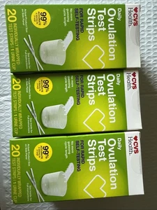 3 Boxes CVS Ovulation Test Strips New Sealed! 20 Ct Each. Exp: 3/2026 - Picture 1 of 2