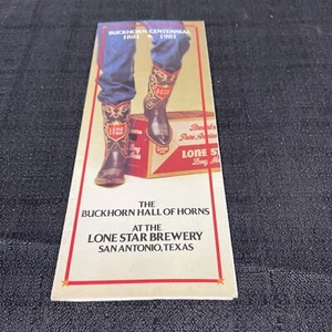 1981 San Antonio Texas Lone Star Brewery Buckhorn Hall of Horns Vintage Brochure - Picture 1 of 3